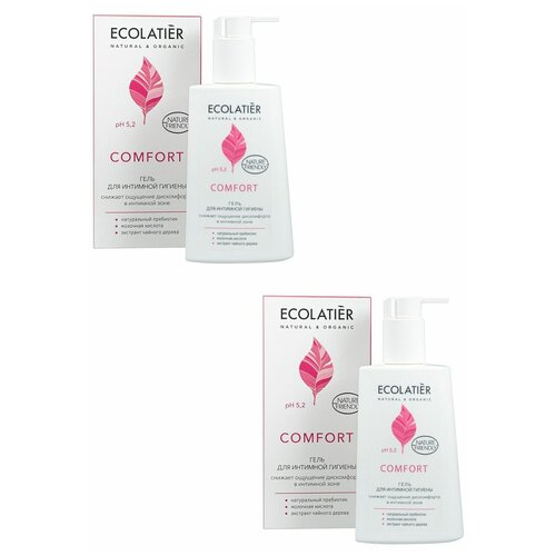 Ecolatier / Набор Гель для интимной гигиены Comfort с молочной кислотой и пробиотиком, 250 мл, 2 шт.