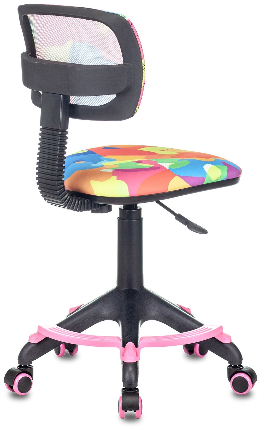 Кресло детское Бюрократ CH-299-F, на колесиках, сетка/ткань, мультиколор [ch-299-f/abstract]