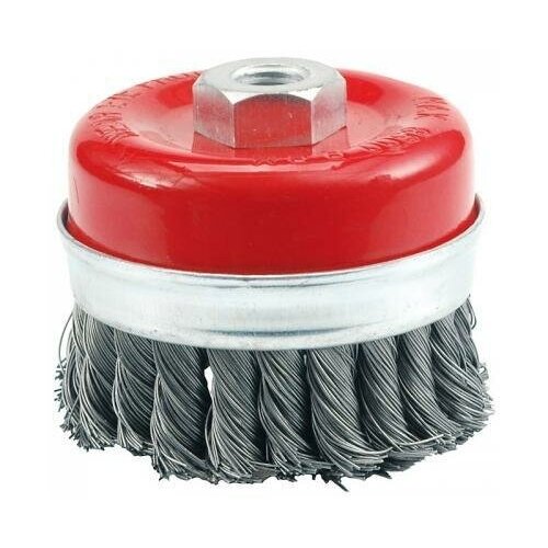 Щетка-крацовка Vorel, с гайкой, М14-65 мм, усиленная