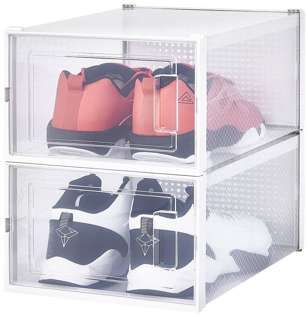 Коробка для хранения обуви Homsu Premium, набор из 2 шт. (28*21*36) - фотография № 1