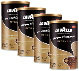 Кофе растворимый Lavazza Prontissimo Intenso с молотым кофе, 4 уп. по 95 г