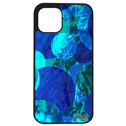 фото Противоударный чехол на // iphone 12 pro max // "планеты" форма кольцо, utaupia, синий