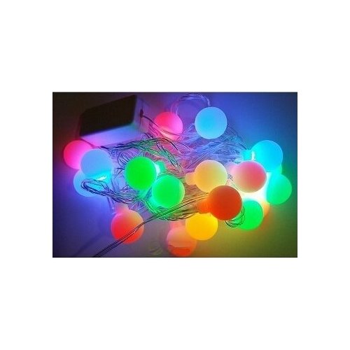 фото Гирлянда led "шарики" 20 ламп (мультиколор), 4 м тутси
