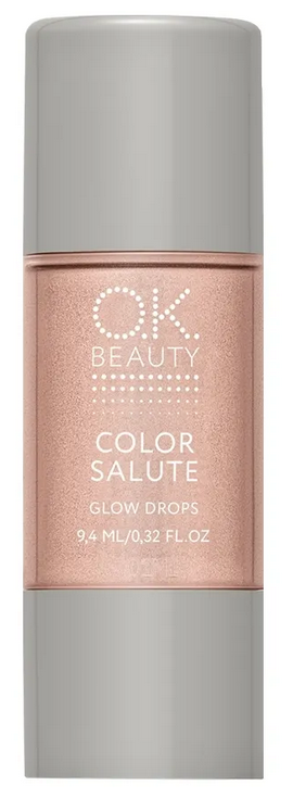 OK Beauty Жидкий хайлайтер для лица и тела Color Salute Glow Drops, Euphoria