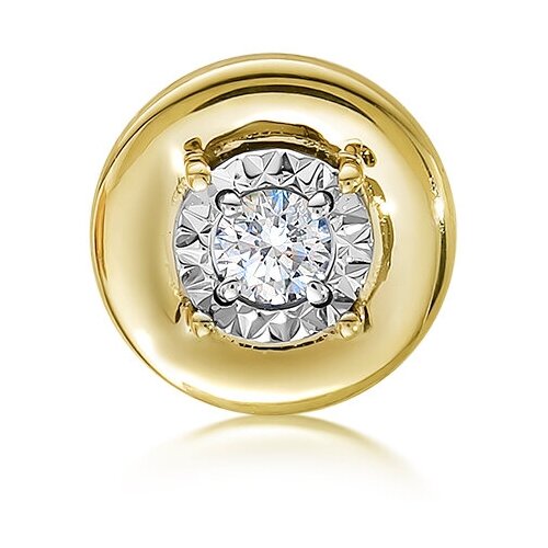 фото Подвеска vesna jewelry, желтое золото, 585 проба, бриллиант