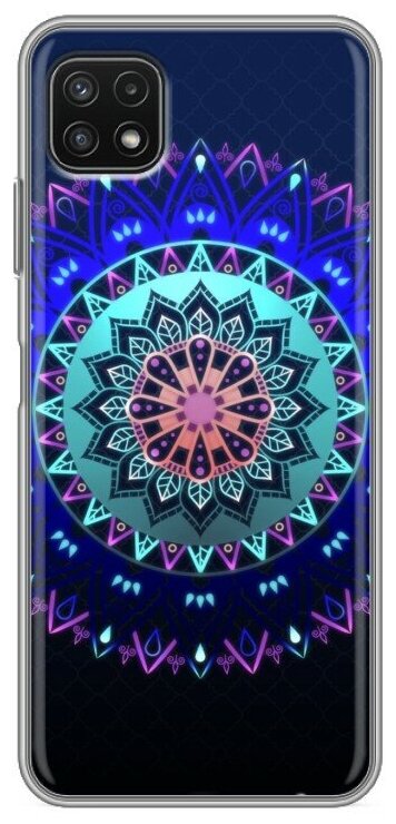 Дизайнерский силиконовый чехол для Samsung Galaxy A22s 5G Светящиеся мандалы