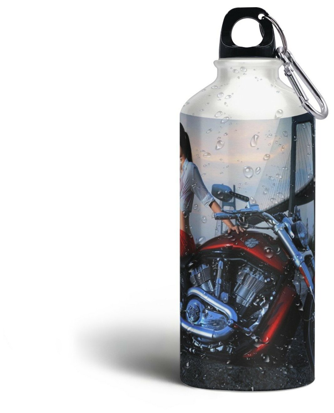 Бутылка спортивная/туристическая фляга Спорт мотоциклы - 347