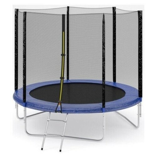 Батут Fitness Trampoline 8ft Standart (3 опоры) с защитной сеткой и лестницей S8-3