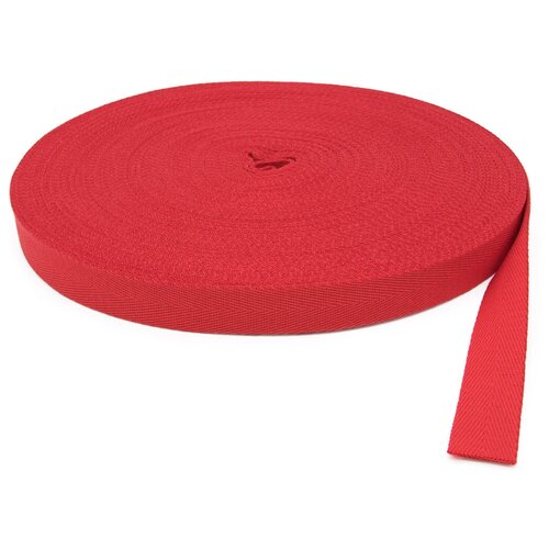 Монтажная лента текстильная 50 м цвет: красный