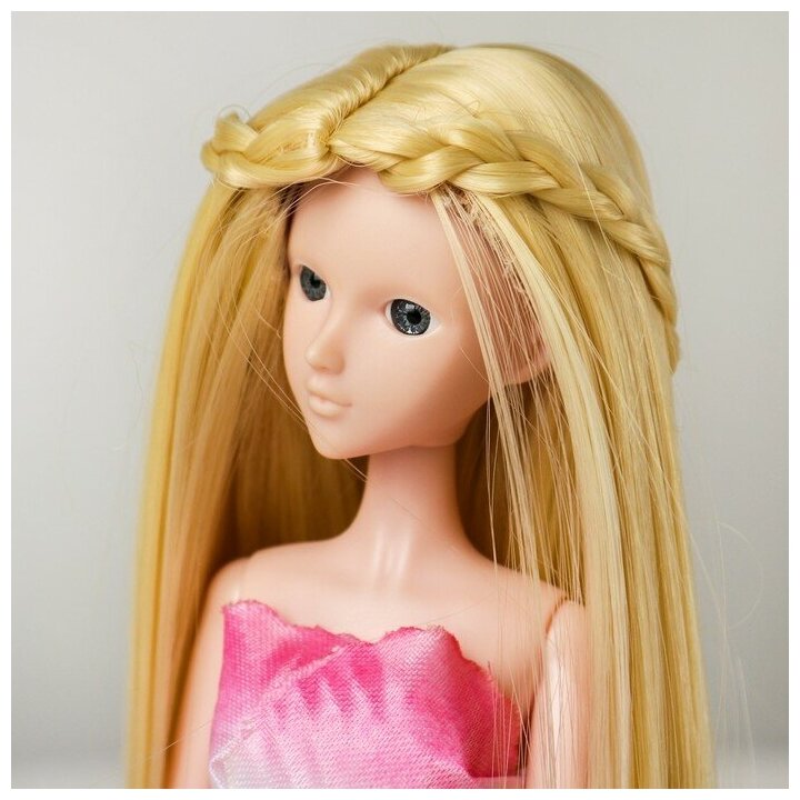 Волосы для кукол «Прямые с косичками» размер маленький, цвет 613