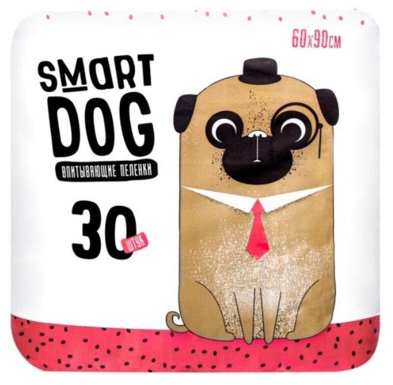 SMART DOG Коврики впитывающие (30 шт), 60*90 см ABCD