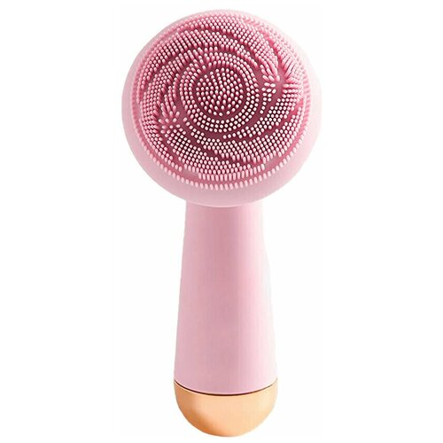 Силиконовая очищающая щеточка для лица с функцией массажа розовый 90300₽