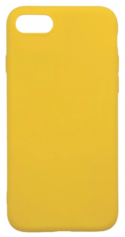 Soft Touch Силиконовый чехол желтый для Apple Iphone 7 / 8 / Se 2020 с мягким ворсом внутри / микрофиброй
