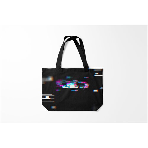 фото Сумка-шоппер / 46х35 см / тренды / абстракция глитч burnettie
