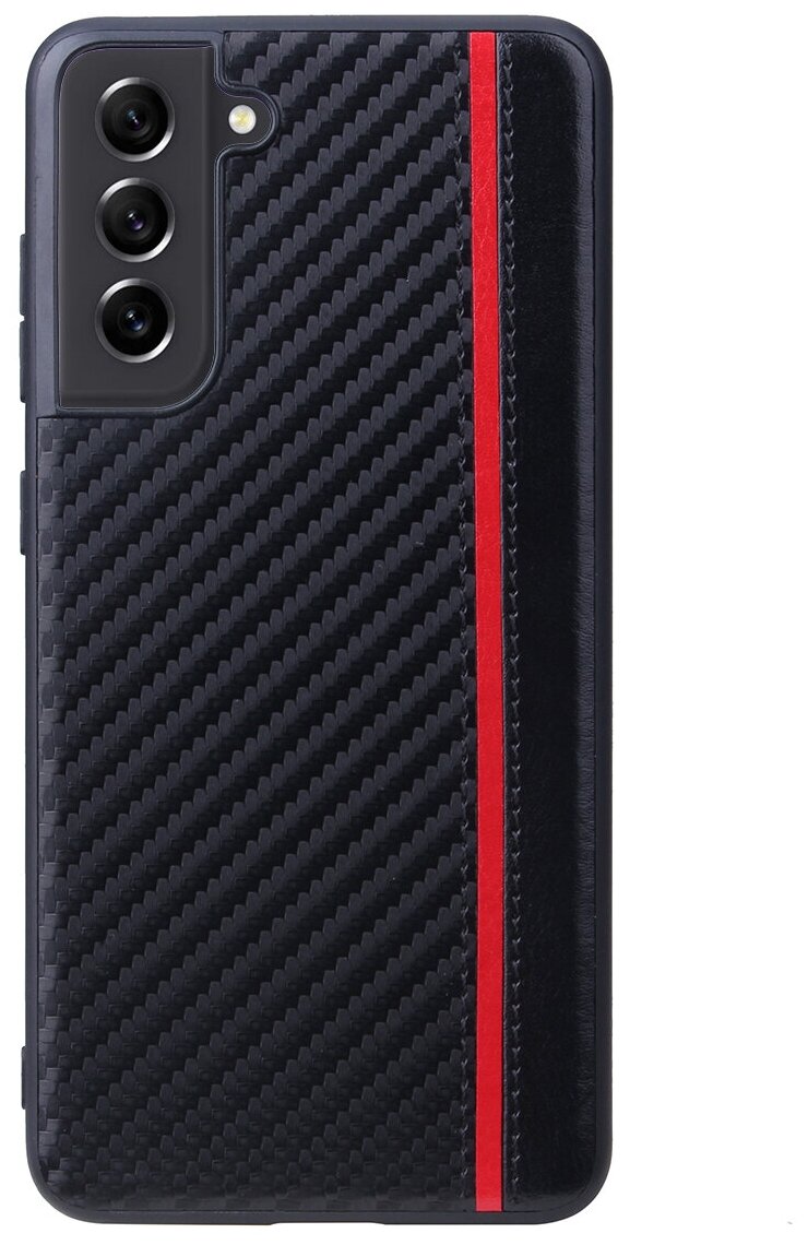 Чехол накладка для Samsung Galaxy S21 FE SM-G990, G-Case Carbon, черная