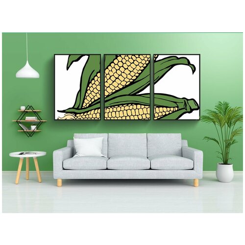 фото Набор модулных постеров для интерьера "кукуруза, початок, ухо" 60x90 см. в тубусе, без рамки lotsprints