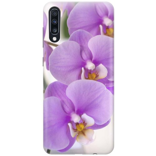 фото Ультратонкий силиконовый чехол-накладка для samsung galaxy a70 / a70s с принтом "сиреневые орхидеи" gosso