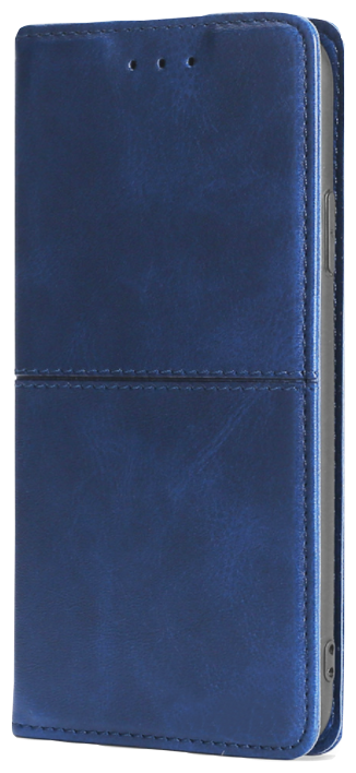 Чехол-книжка MyPads для Sony Xperia XZ1 из импортной эко-кожи прошитый элегантной прострочкой Ретро синий с магнитной крышкой