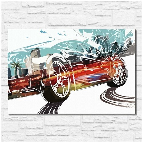 Картина по номерам на холсте игра Burnout Paradise - 11585 Г 60x40