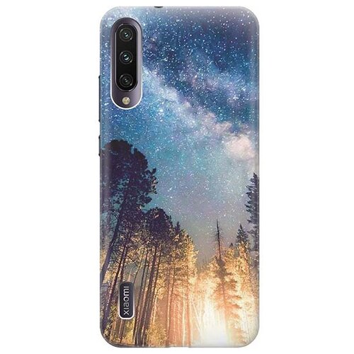 фото Ультратонкий силиконовый чехол-накладка для xiaomi mi a3 / cc9e с принтом "млечный путь" gosso
