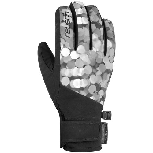 фото Перчатки горнолыжные reusch 2021-22 britney r-tex xt black/multi grey (inch (дюйм):7)