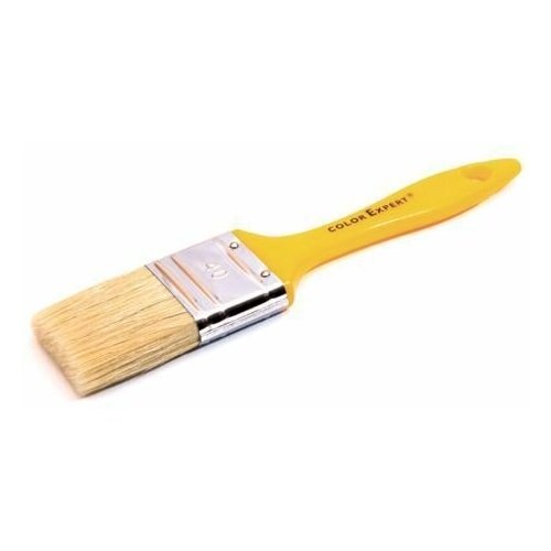 Color Expert Кисть флейцевая Color Expert 40мм, толщ 6мм, смешанная светлая щетина, желтая пласт. ручка 81344002