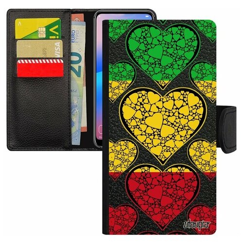 фото Чехол-книжка на телефон samsung galaxy s8, "флаг мали с сердцем" любовь патриот utaupia