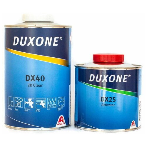 Лак акриловый универсальный Duxone DX40 + отвердитель DX 25, комплект 1 литр + 0,5 л