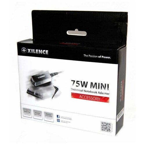 Адаптер для ноутбука Xilence SPS-XP-LP75. XM008, 75 Вт, универсальный, черный