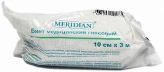 Бинт медицинский гипсовый Меридиан 10см*3м