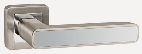 Изображение товара Ручка дверная межкомнатная на квадратной розетке раздельная K. QR52. MARS (MARS QR) SN/CP-3 матовый никель/хром