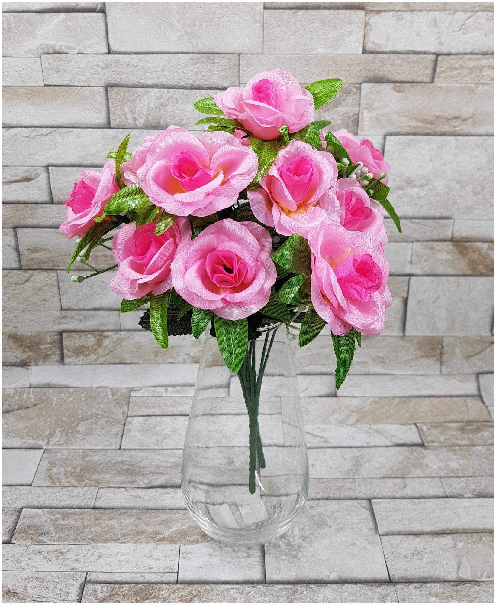 Искусственные цветы букет роз / Искусственные цветы для декора / Декоративные цветы / Букет цветов