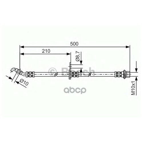 Шланг тормозной | зад лев | Bosch 1987481379