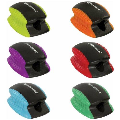 Точилка BRAUBERG ULTRA COLOR, пластиковая, корпус ассорти, 228466