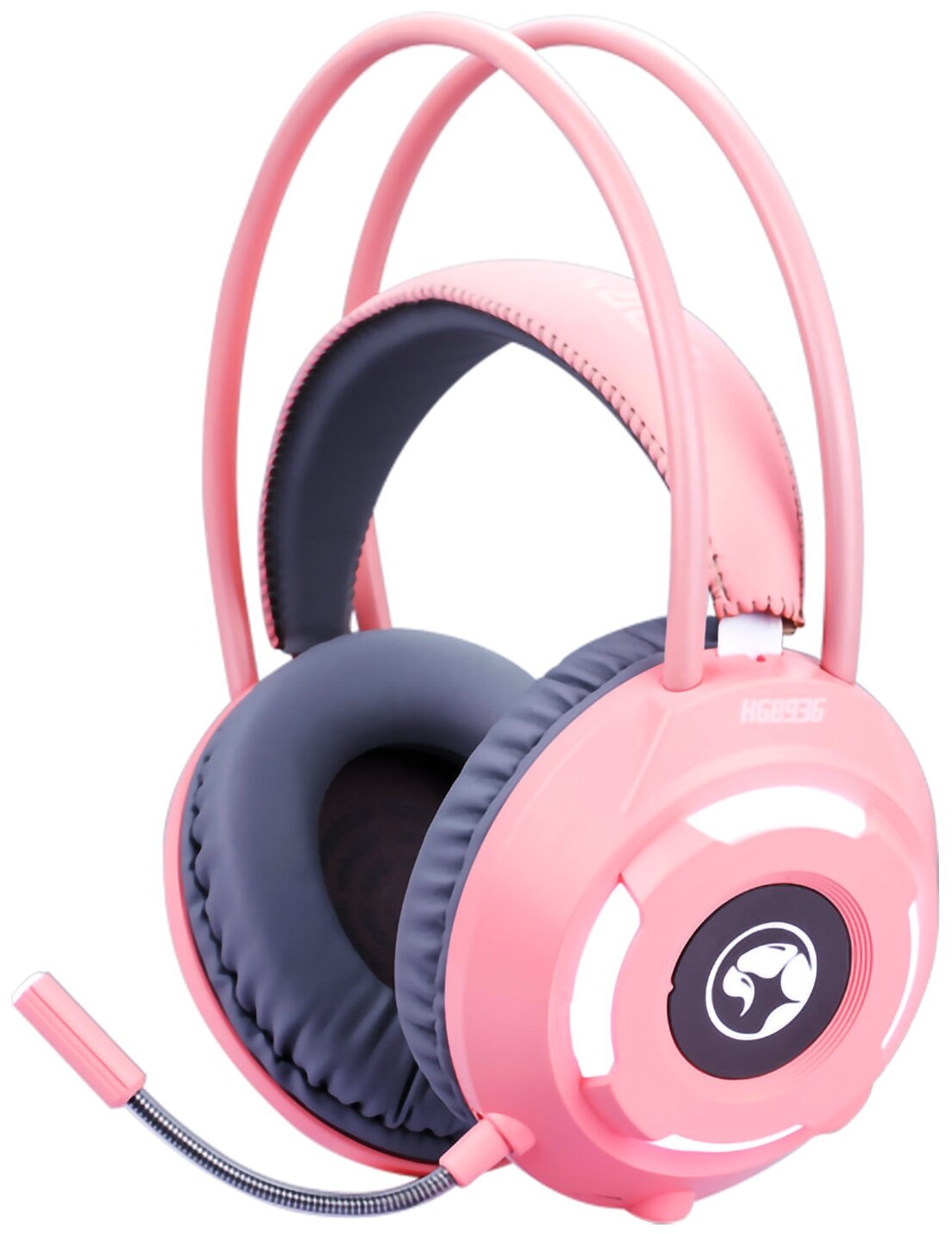 PC Игровая гарнитура Marvo HG8936 Gaming Headset с подсветкой, ПК(розовые)