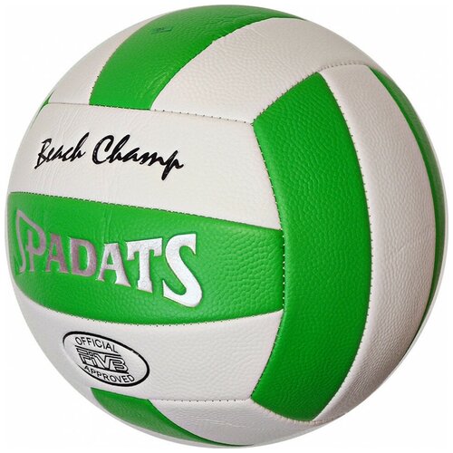фото Мяч волейбольный e33490-2 (зеленый), pvc 2.7, 290 гр, машинная сшивка hawk