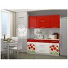 Кухонный гарнитур Маки 1,8 красный - изображение