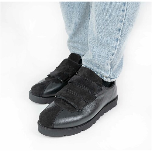 Кроссовки кожаные New Dark/кожаные кроссовки мужские/мужские кожаные кроссовки. (размер 41) черный  