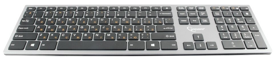 Клавиатура беспроводная Gembird KBW-1 USB серебристый - фото №9