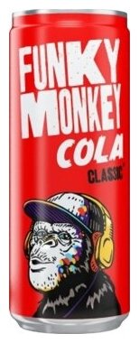 Газированный напиток FUNKY MONKEY Cola Classic 0,33 л.х 12 шт. ж/б - фотография № 7