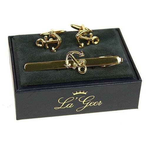 LA GEER 140521 Подарочный набор la geer: заколка для галстука и запонки