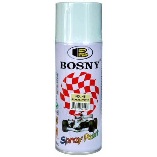 Краска Bosny Spray Paint акриловая универсальная, 48 royal ivory, глянцевая, 520 мл