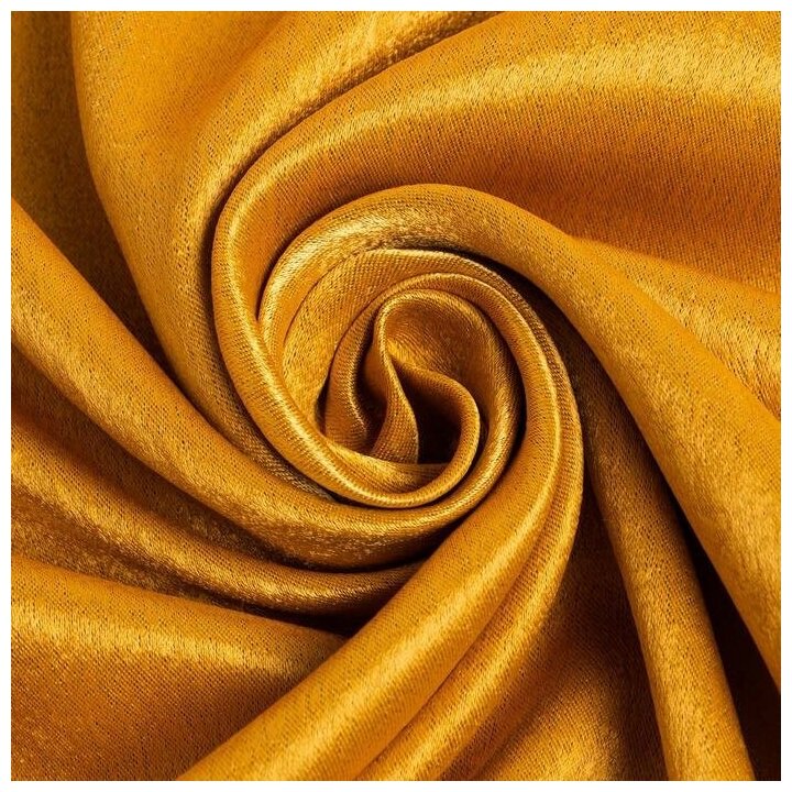 Этель Штора портьерная Этель "Классика"цв.желтый, 130*300 см,100% п/э - фотография № 9