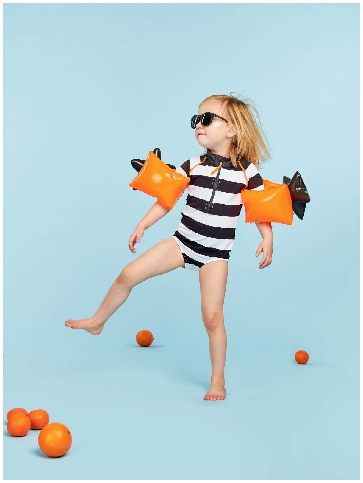 Нарукавники для плавания Happy Baby Orange&Black - фото №12