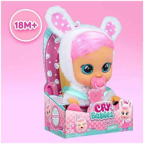 фото Кукла cry babies coney розовое платье imc toys