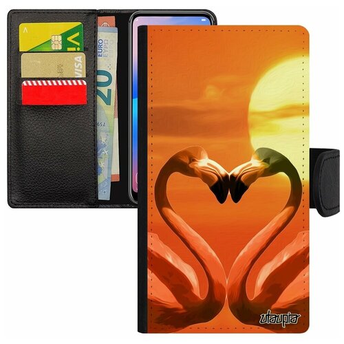 фото Чехол-книжка для мобильного apple iphone se 2020, "фламинго" самец птицы utaupia