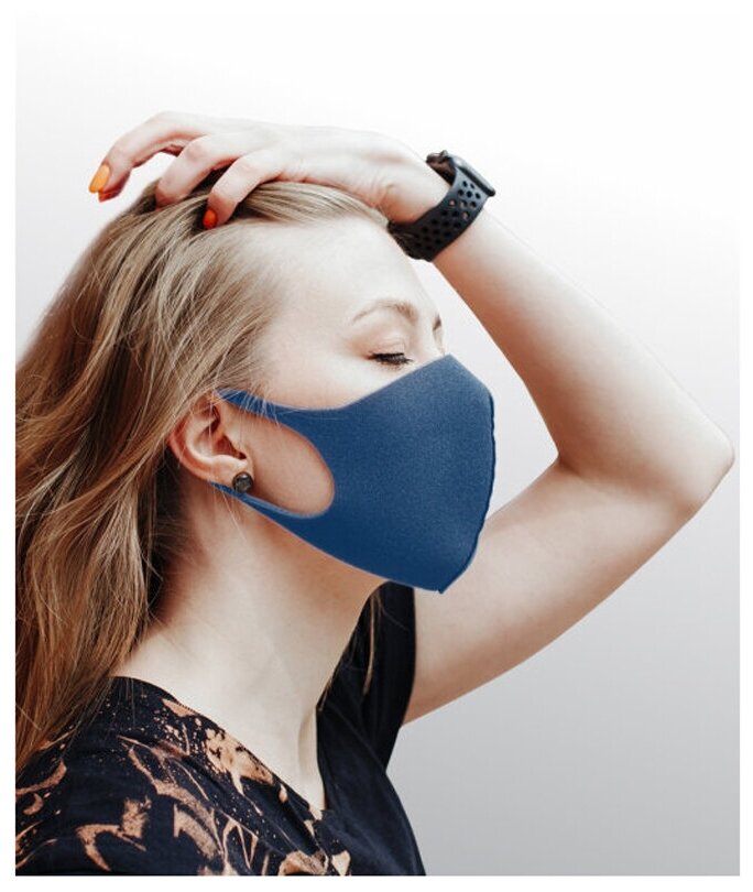 Dizao Маска гигиеническая профилактическая 3D Fashion Mask многоразовая цвет тёмно-синий (8 г)