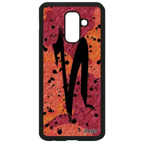 фото Защитный чехол на смартфон // samsung galaxy a6 plus 2018 // "знак зодиака овен" астрологический стиль, utaupia, оранжевый