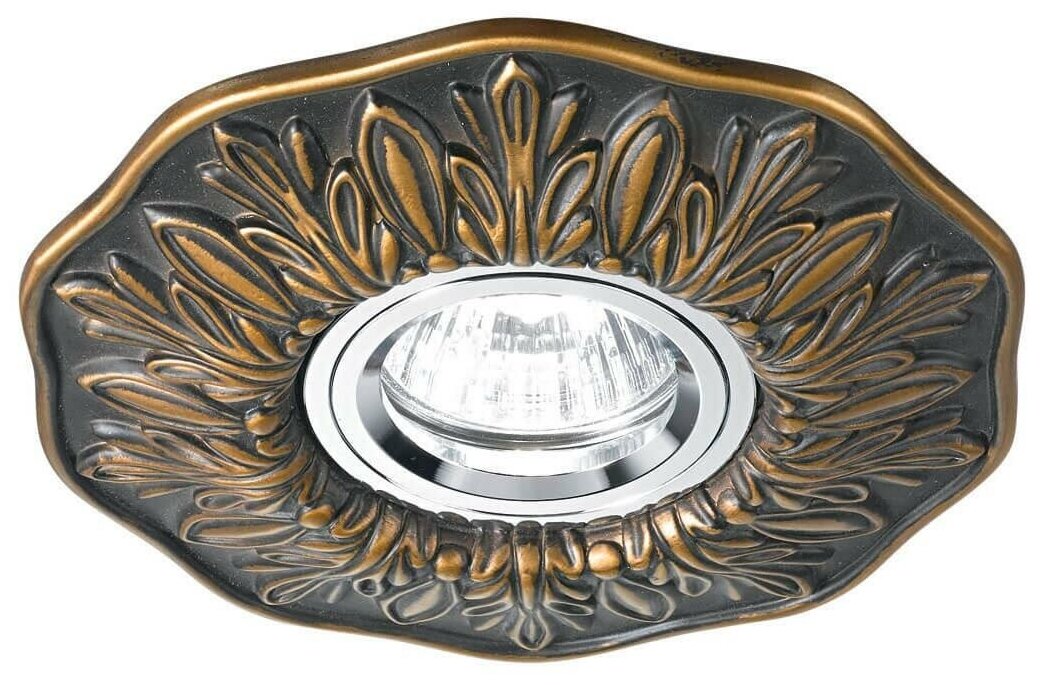 фото Встраиваемый светильник Ideal Lux Polka FI1 Ottone 115610