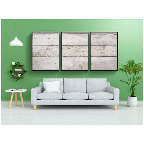 фото Набор модулных постеров для интерьера "фото фон, древесина, белый" 60x90 см. в тубусе, без рамки lotsprints